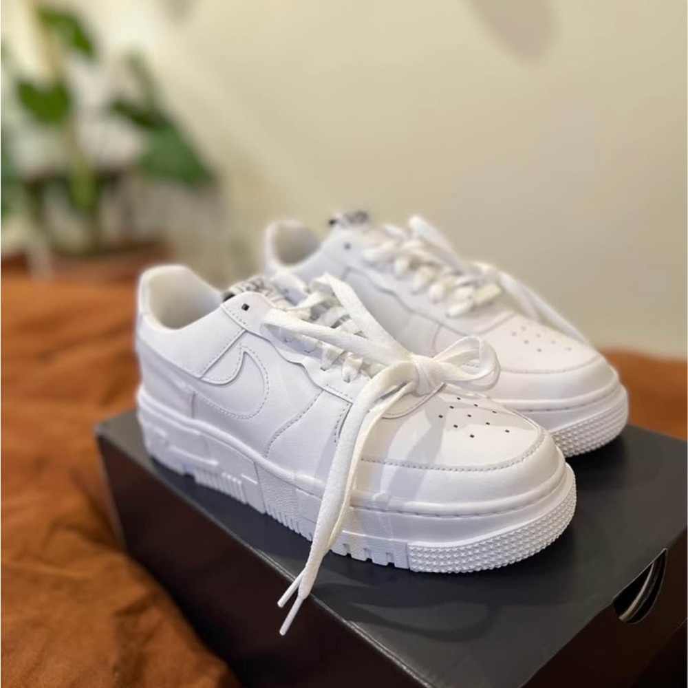 White Air Force 1 Nikes, size 6.5 - brand new unworn!